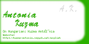 antonia kuzma business card